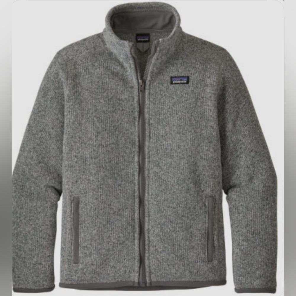 Patagonia Kids Heather Gray Full-Zip Fleece Jacket